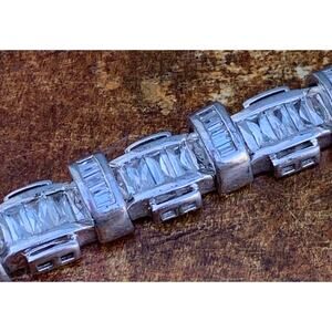 Sterling Silver and CZ Unisex Bracelet by RII